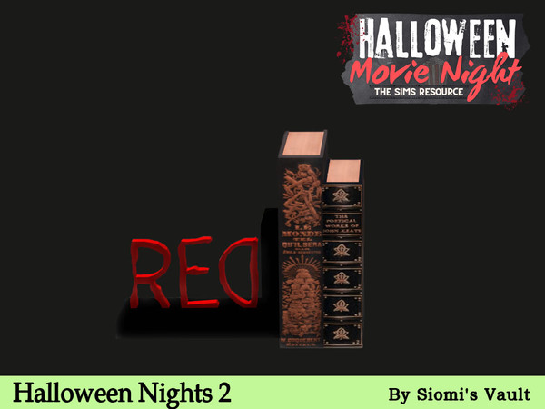 Sims 4 — Halloween Nights 2 - Bookholder Red by siomisvault — Hello again! Here we go again! The second part of Halloween