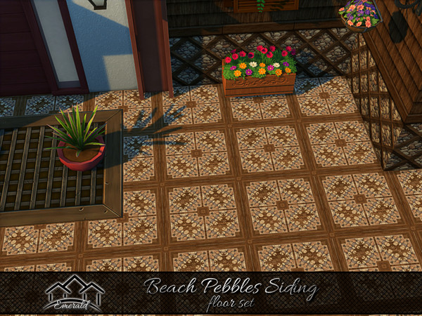 Sims 4 — Beach Pebbles Siding floor2 by Emerald — Improve your home with beach pebbles siding and create a stress free