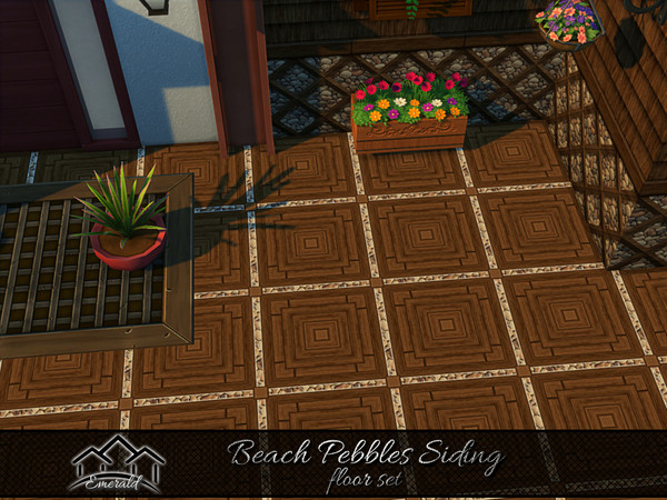 Sims 4 — Beach Pebbles Siding floor4 by Emerald — Improve your home with beach pebbles siding and create a stress free