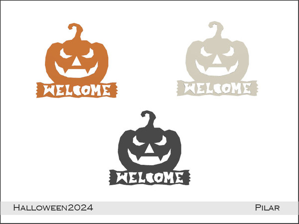 Sims 4 — Pilar Halloween Welcome by Pilar — Furnishings and decorations to decorate the house for halloween