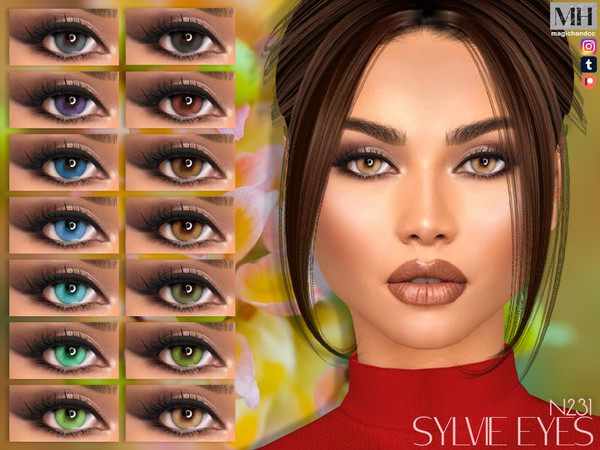 Sims 4 — Sylvie Eyes N231 by MagicHand — Stunning eyes for males and females in 16 colors - HQ Compatible.