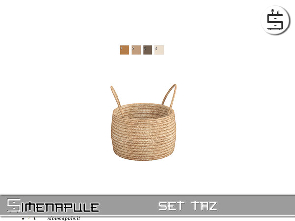 Sims 4 — Set Taz - Wicker Basket by Simenapule — Set Taz Set Taz Set Taz Set Taz