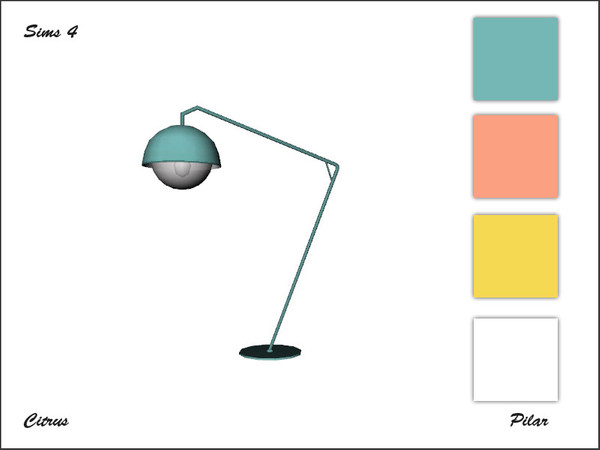 Sims 4 — Citrus FloorLamp2 by Pilar — Citrus FloorLamp2