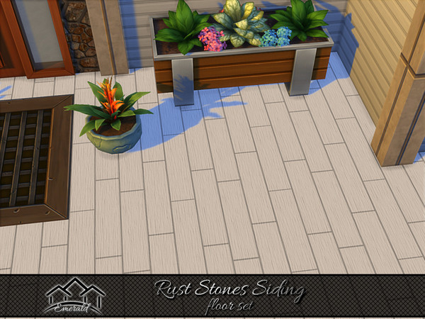 Sims 4 — Rust Stones Siding floor3 by Emerald — Use this natural rustic stone to create a unique accent wall.(floor set)