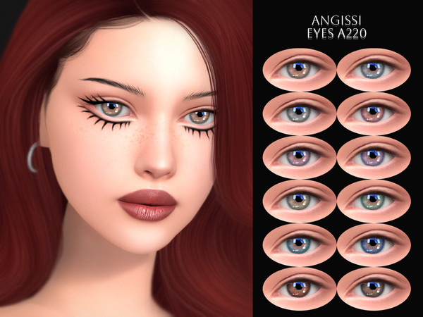 Sims 4 — EYES A220 by ANGISSI — PREVIEWS MADE USING HQ MOD Facepaint
