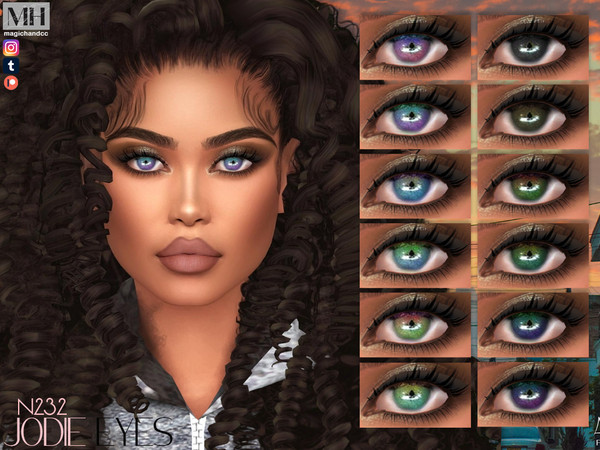 Sims 4 — Jodie Eyes N232 by MagicHand — Colorful eyes for males and females in 12 colors - HQ Compatible.