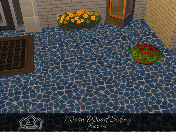Sims 4 — Worn Wood Siding floor1 by Emerald — Weathered wood siding is a real wood siding for a rustic style or rural