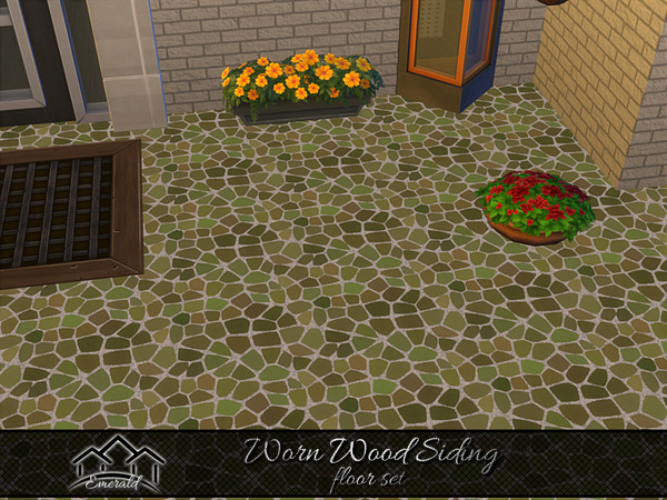Sims 4 — Worn Wood Siding floor2 by Emerald — Weathered wood siding is a real wood siding for a rustic style or rural
