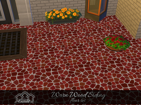 Sims 4 — Worn Wood Siding floor3 by Emerald — Weathered wood siding is a real wood siding for a rustic style or rural