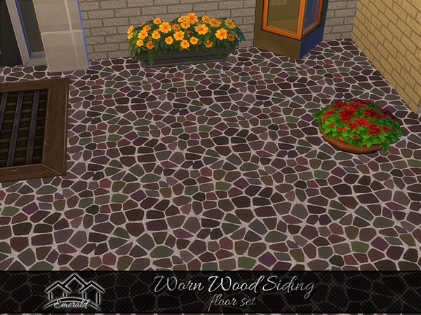 Sims 4 — Worn Wood Siding floor4 by Emerald — Weathered wood siding is a real wood siding for a rustic style or rural