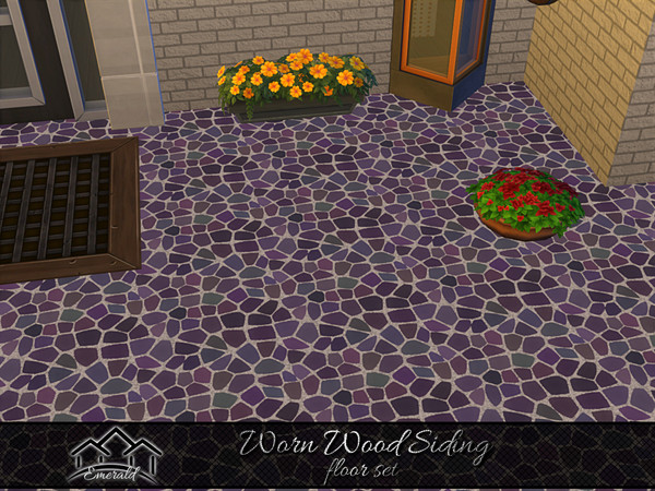 Sims 4 — Worn Wood Siding floor5 by Emerald — Weathered wood siding is a real wood siding for a rustic style or rural