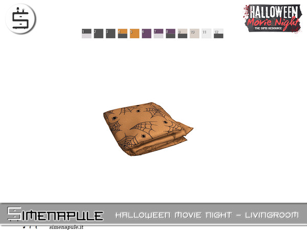 Sims 4 — Halloween Movie Night - Blanket by Simenapule — Halloween Movie Night - Livingroom