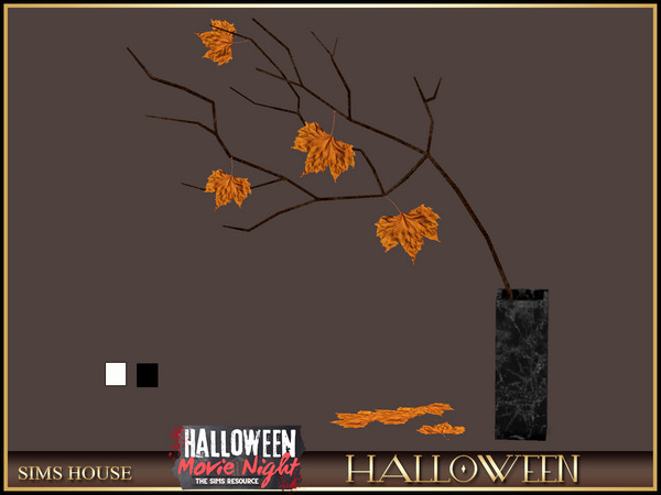 Sims 4 — [Sims House] Branch with withered leaves | Halloween by Sims_House — Halloween