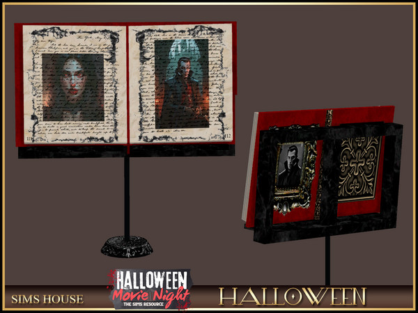 Sims 4 — [Sims House] Book on a stand | Halloween by Sims_House — Halloween
