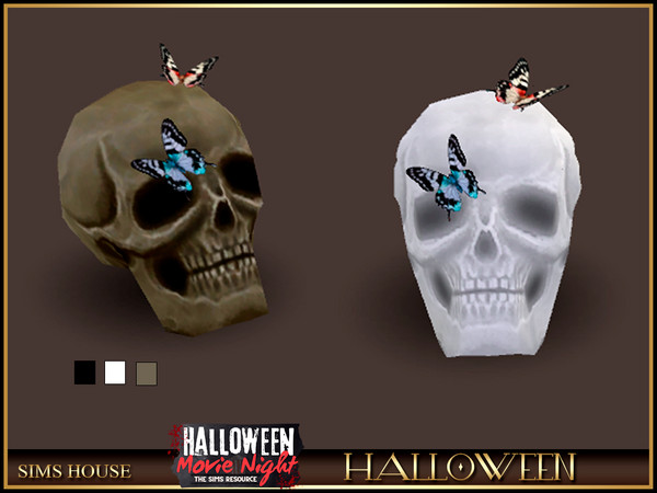Sims 4 — [Sims House] Skull with butterflies | Halloween by Sims_House — Halloween