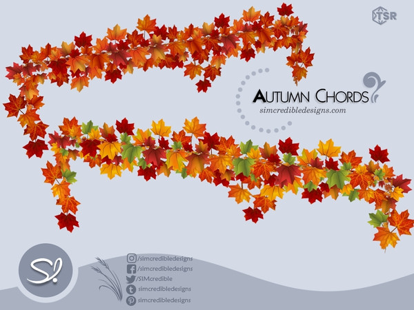 Sims 4 — Autumn Chords Leaves for bed by SIMcredible! — These lovely autumn warm colors motivated us to create to your