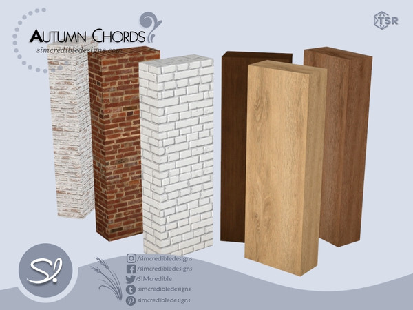 Sims 4 — Autumn Chords Fake Column by SIMcredible! — The lovely autumn warm colors motivated us to create to your sims a