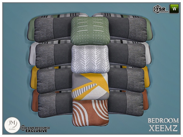 Sims 4 — xeemz bedroom cushions by jomsims — modernity, comfort, clean lines and original style,