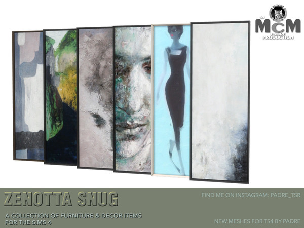 Sims 4 — Zenotta Snug Vertical Canvas Art by Padre — Slide into the syrupy comfort of the calming aura that is the