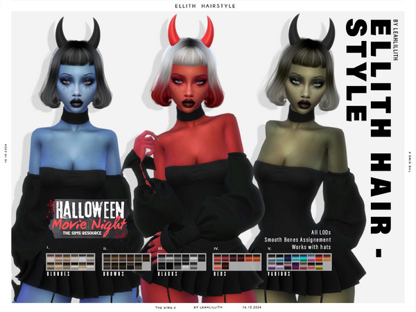 Sims 4 — LeahLillith_EllithHornsAcc_001.package by Leah_Lillith — All LODs, Smooth bones, Custom CAS thumbnail, Works