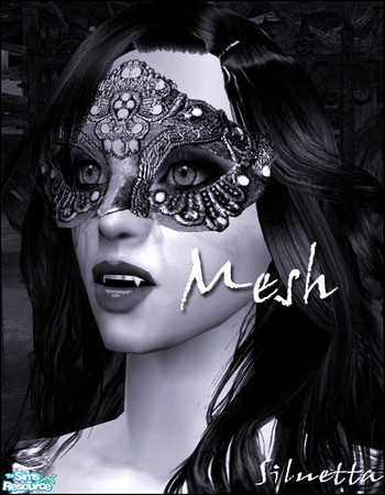 Sims 2 — Halloween Costume - Mesh Siluetta Accafeyemask by Siluetta — Mesh for a wearable mask. The mesh is completely
