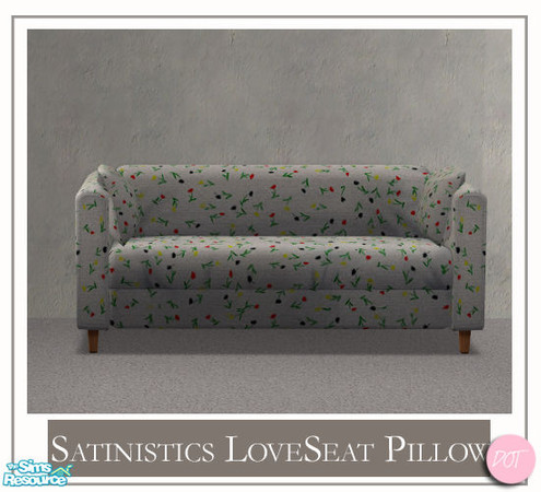 Sims 2 — Satinistics Flower - LoveSeat Pillow Flower by DOT — Satinistics, Sofa, Chair, Chair with pillow, LoveSeat with