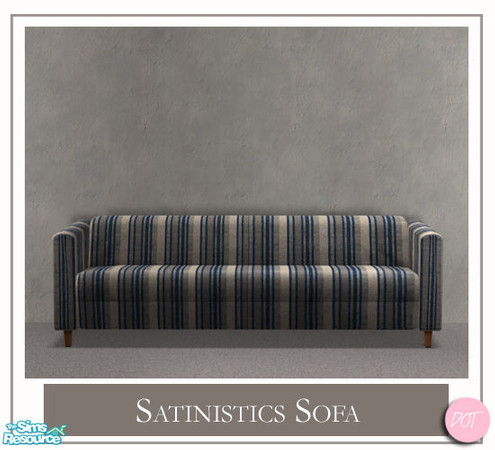 Sims 2 — Satinistics Blue Stripes - Living Sofa Blue Stripe by DOT — Satinistics, Sofa, Chair, Chair with pillow,
