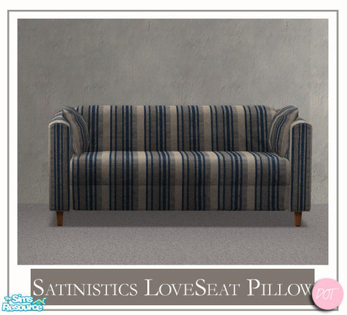 Sims 2 — Satinistics Blue Stripes - LoveSeat Pillow Blue Stripe by DOT — Satinistics, Sofa, Chair, Chair with pillow,