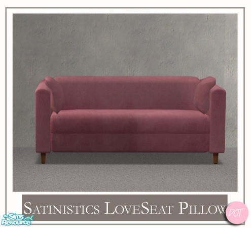 Sims 2 — Satinistics Pink - LoveSeat Pillow Pink by DOT — Satinistics, Sofa, Chair, Chair with pillow, LoveSeat with
