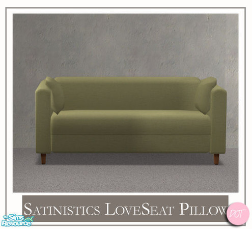 Sims 2 — Satinistics Green - LoveSeat Pillow Green by DOT — Satinistics, Sofa, Chair, Chair with pillow, LoveSeat with