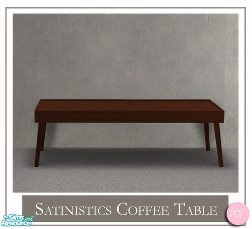 Sims 2 — Satinistics Blue - Coffee Table Wood by DOT — Satinistics, Sofa, Chair, Chair with pillow, LoveSeat with pillow,