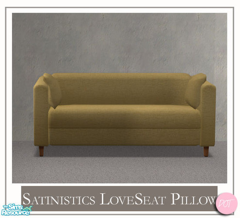 Sims 2 — Satinistics Yellow - LoveSeat Pillow Yellow by DOT — Satinistics, Sofa, Chair, Chair with pillow, LoveSeat with