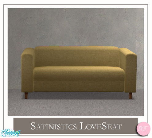 Sims 2 — Satinistics Yellow - LoveSeat Yellow by DOT — Satinistics, Sofa, Chair, Chair with pillow, LoveSeat with pillow,