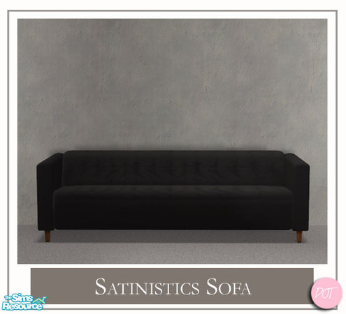 Sims 2 — Satinistics Black - Living Sofa BlackButton by DOT — Satinistics, Sofa, Chair, Chair with pillow, LoveSeat with