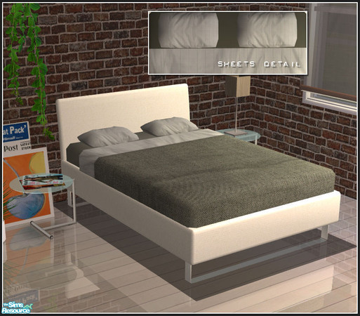 Sims 2 — Basic beddings - Beige by mirake — 