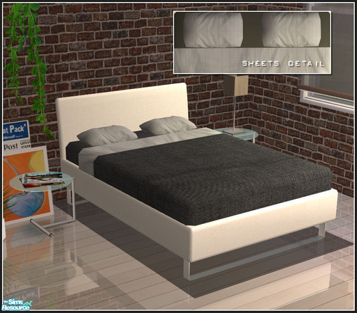 Sims 2 — Basic beddings - Black by mirake — 