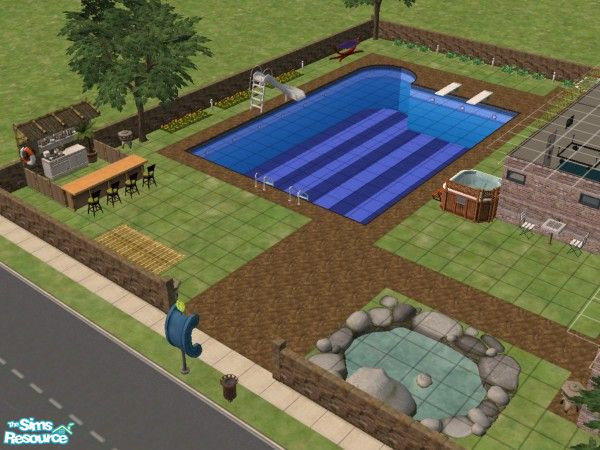 Sims 2 — OHareville Pool by VGerTrek0101 — A community pool. Please do not re-distribute! No Custom content.