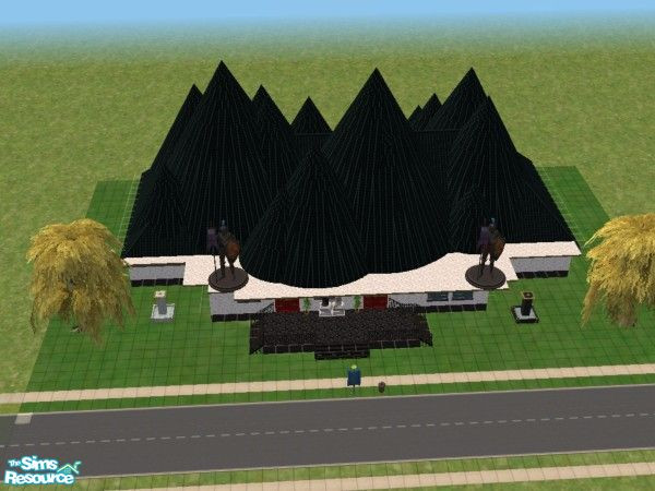 Sims 2 — The Rave by hacc2258 — This community lot has a place for your sims to eat sing dance have a drink at the bar or