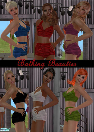 Sims 2 — Bathing Beauties by Grizzelda — Someone recently requested that I make a set of sexy swimsuits for summer's end.