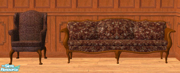 Sims 2 — Expensive Furniture - Sofa by jennikj — Brown recolor of Luxury Sofa