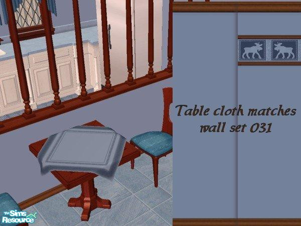 Sims 2 — jbSolfalTableCloth031 by Samielle — Beautiful table cloth matching some of my walls. Set includes 12 table