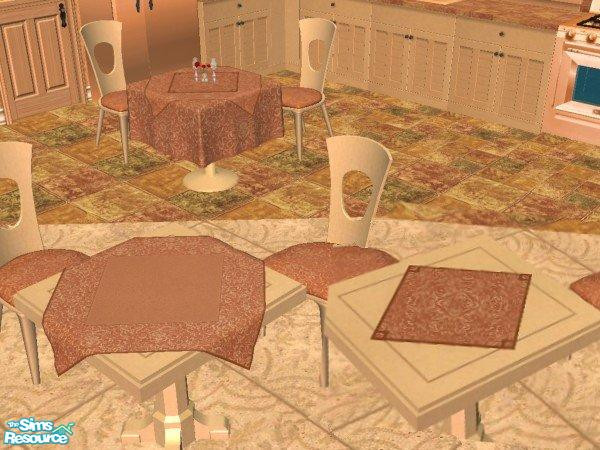 Sims 2 — jbMexicanaTableCloth&DoilySet by Samielle — Beautiful table cloth & doily set for your kitchen table or