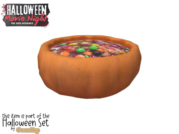 Sims 4 — Comiko Halloween Night Candy Bowl by Comiko — Hi! Halloween Porch Clutter Set is base game compatible and
