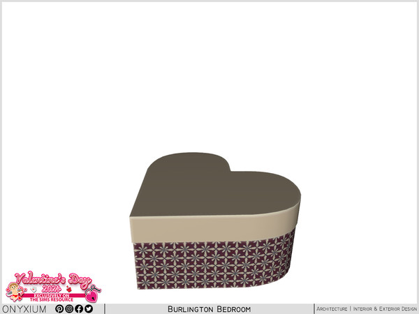 Sims 3 — Burlington Heart Shaped Storage Box by Onyxium — Onyxium@TSR Design Workshop Dining Room Collection - Belong To