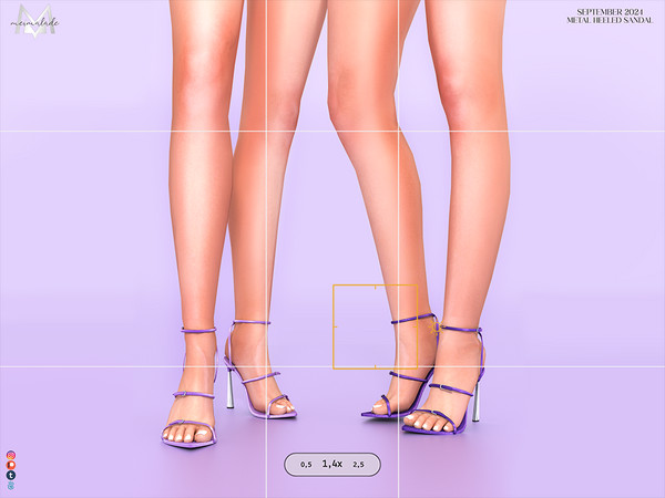 Sims 4 — [PATRON] Metal Heeled Sandal by Mermalade — - New Mesh