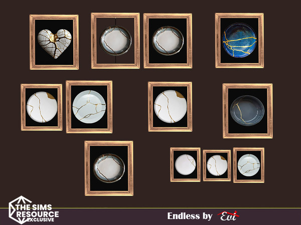 Sims 4 — Endless by evi — Modern art framed on the wall