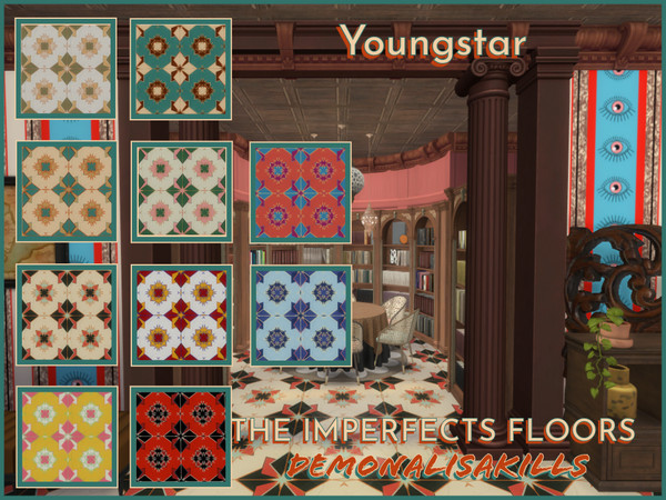 Sims 4 — Wormy curves floor by demonalisakills.package by DemonaLisaKills — A collection of peculiar and artful floors to