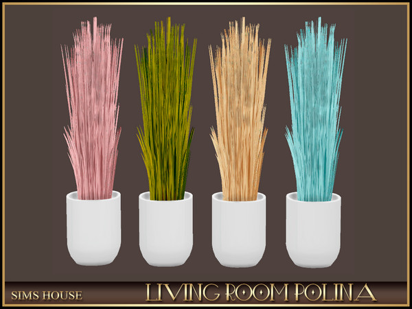 Sims 4 — [Sims House] GRASS PLANT IN A POT | LIVING ROOM POLINA by Sims_House — LIVING ROOM POLINA