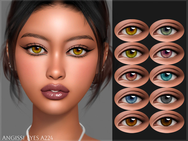 Sims 4 — EYES A224 by ANGISSI — PREVIEWS MADE USING HQ MOD Facepaint category