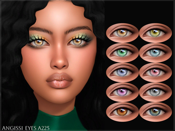 Sims 4 — EYES A225 by ANGISSI — PREVIEWS MADE USING HQ MOD Facepaint category